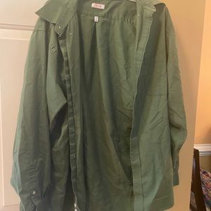 Green men’s dress shirt.